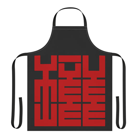 YouMeeWee Apron Red + Black